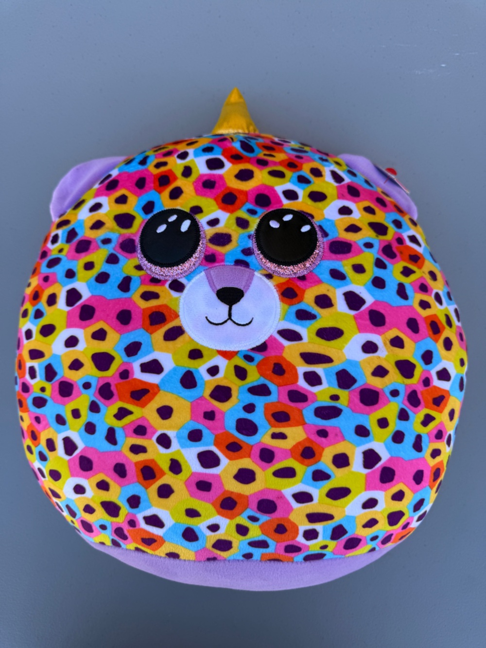 Ty Multicolor Leopard Print Plush - Yellow, Pink, Blue, Purple, Orange